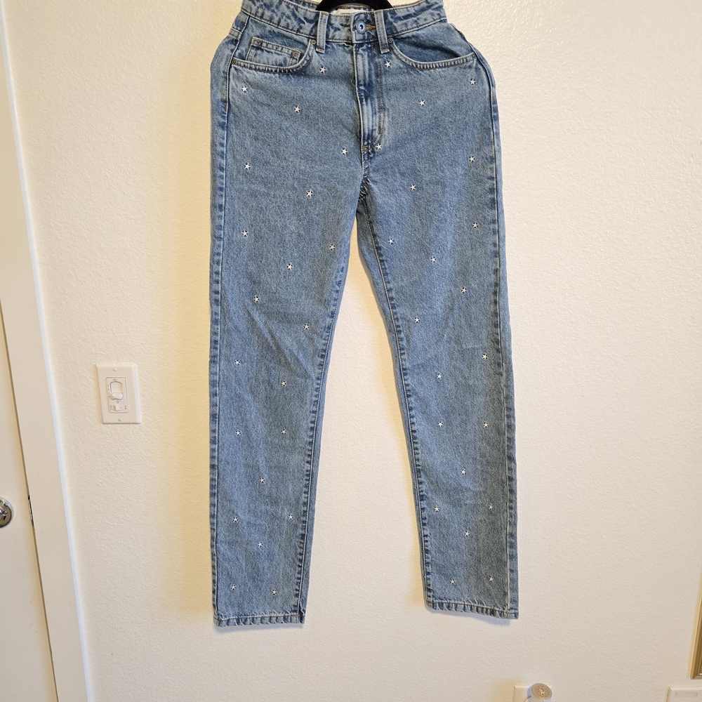 Cotton On Light Blue Denim with Star Details Women Size 2